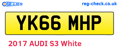 YK66MHP are the vehicle registration plates.