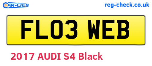 FL03WEB are the vehicle registration plates.