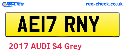 AE17RNY are the vehicle registration plates.
