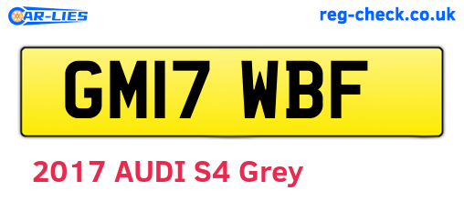GM17WBF are the vehicle registration plates.
