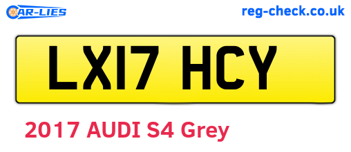 LX17HCY are the vehicle registration plates.