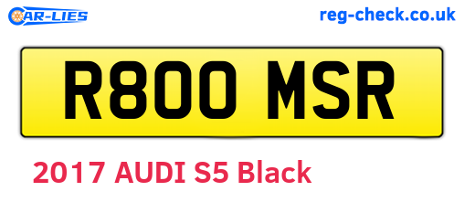 R800MSR are the vehicle registration plates.