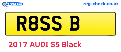 R8SSB are the vehicle registration plates.