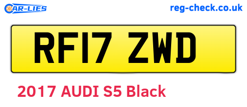RF17ZWD are the vehicle registration plates.
