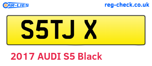 S5TJX are the vehicle registration plates.
