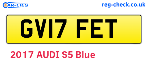 GV17FET are the vehicle registration plates.