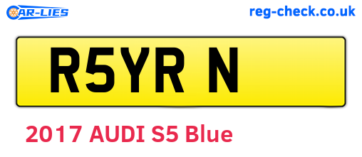 R5YRN are the vehicle registration plates.