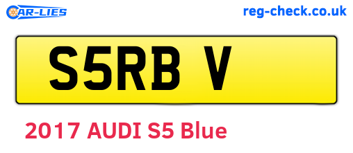 S5RBV are the vehicle registration plates.
