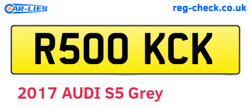R500KCK are the vehicle registration plates.