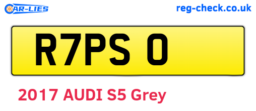 R7PSO are the vehicle registration plates.