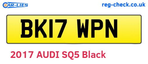 BK17WPN are the vehicle registration plates.