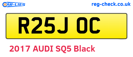 R25JOC are the vehicle registration plates.