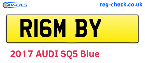 R16MBY are the vehicle registration plates.