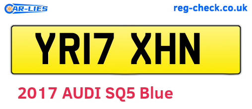 YR17XHN are the vehicle registration plates.