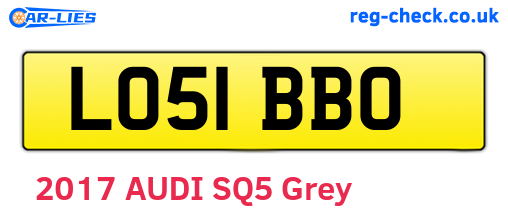 LO51BBO are the vehicle registration plates.