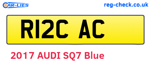 R12CAC are the vehicle registration plates.