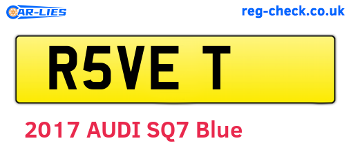 R5VET are the vehicle registration plates.