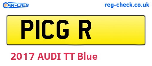 P1CGR are the vehicle registration plates.