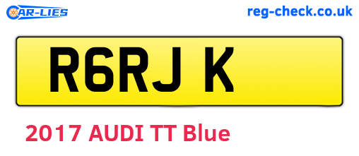 R6RJK are the vehicle registration plates.