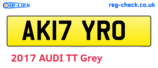 AK17YRO are the vehicle registration plates.