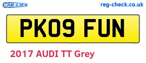 PK09FUN are the vehicle registration plates.