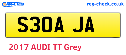 S30AJA are the vehicle registration plates.