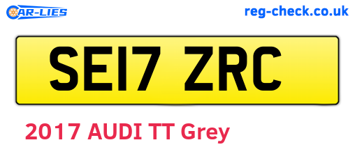 SE17ZRC are the vehicle registration plates.