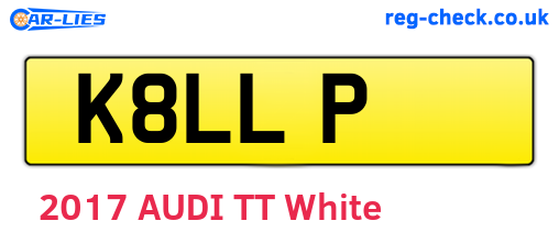K8LLP are the vehicle registration plates.