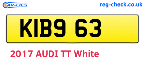 KIB963 are the vehicle registration plates.