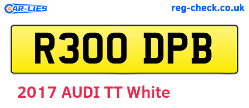 R300DPB are the vehicle registration plates.