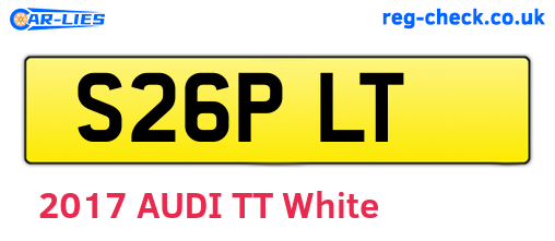 S26PLT are the vehicle registration plates.