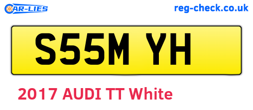 S55MYH are the vehicle registration plates.