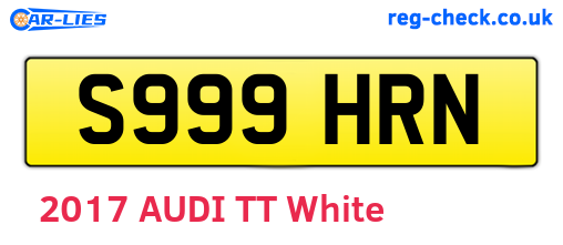 S999HRN are the vehicle registration plates.