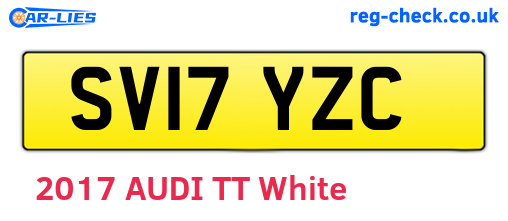 SV17YZC are the vehicle registration plates.