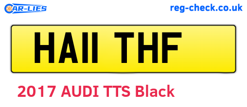 HA11THF are the vehicle registration plates.