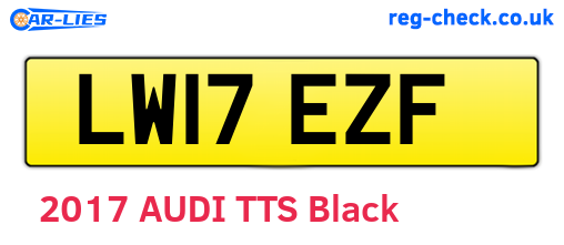 LW17EZF are the vehicle registration plates.