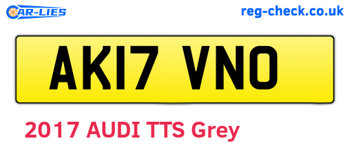 AK17VNO are the vehicle registration plates.