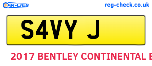S4VYJ are the vehicle registration plates.