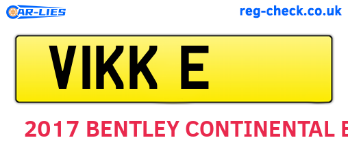 V1KKE are the vehicle registration plates.