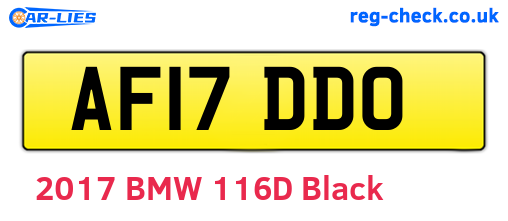 AF17DDO are the vehicle registration plates.