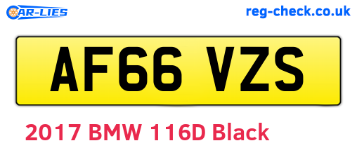 AF66VZS are the vehicle registration plates.