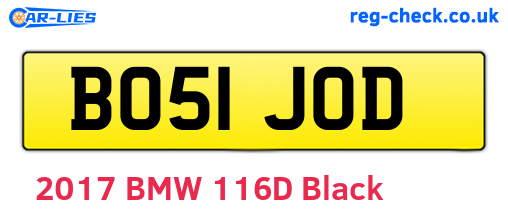 BO51JOD are the vehicle registration plates.