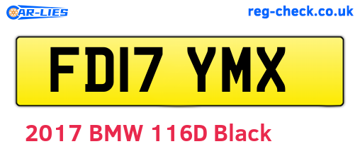 FD17YMX are the vehicle registration plates.