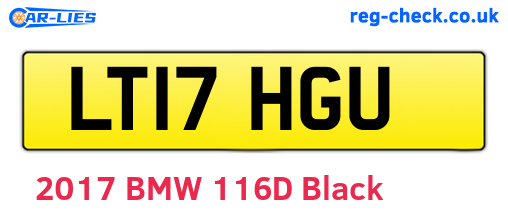 LT17HGU are the vehicle registration plates.