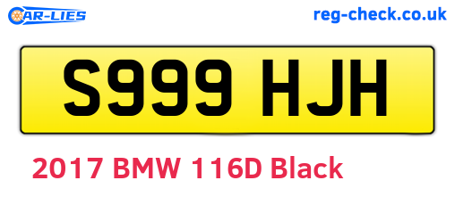 S999HJH are the vehicle registration plates.