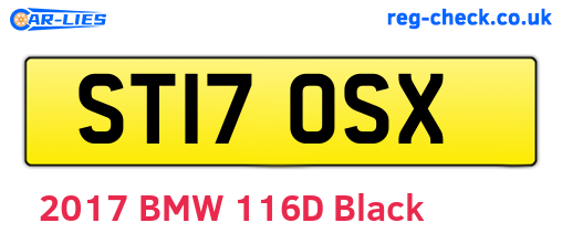ST17OSX are the vehicle registration plates.