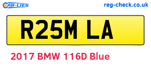 R25MLA are the vehicle registration plates.