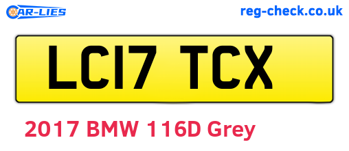 LC17TCX are the vehicle registration plates.