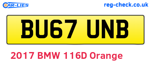 BU67UNB are the vehicle registration plates.