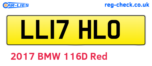 LL17HLO are the vehicle registration plates.